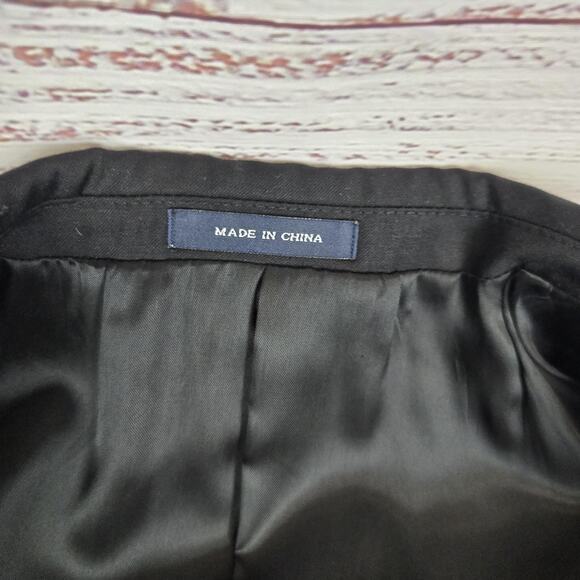 Ralph Lauren Blazer Mens 38R Black Wool Two Button Lined Sport Coat Professional - Picture 3 of 14